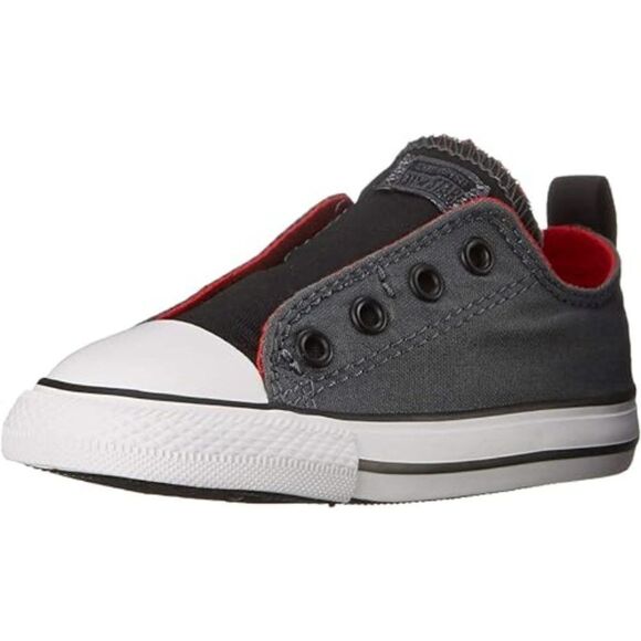 Converse Boys Gray Black & Redll Star Chuck Taylor Sneaker Shoes Size 13 - Picture 1 of 9
